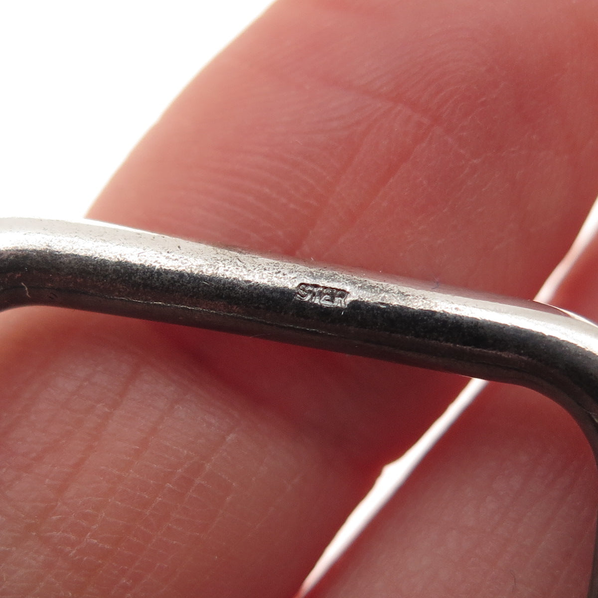 925 Sterling Silver Vintage Carabiner Oxidized Key Chain