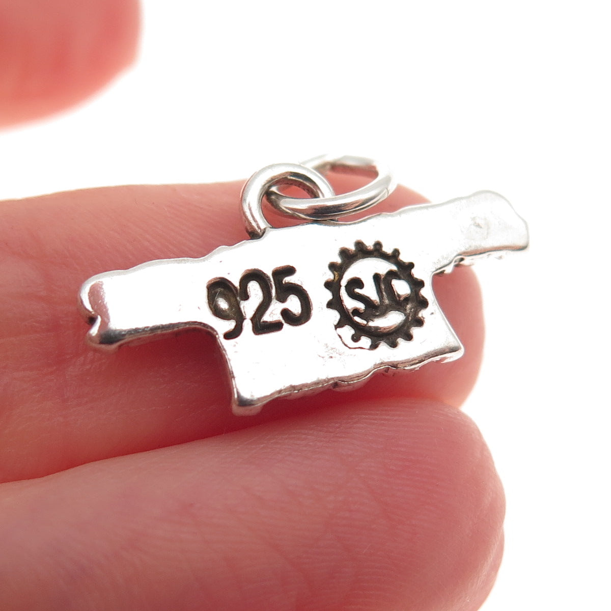 Sundancer 925 Sterling Silver Vintage Swimmer Mom Oxidized Mini Charm Pendant