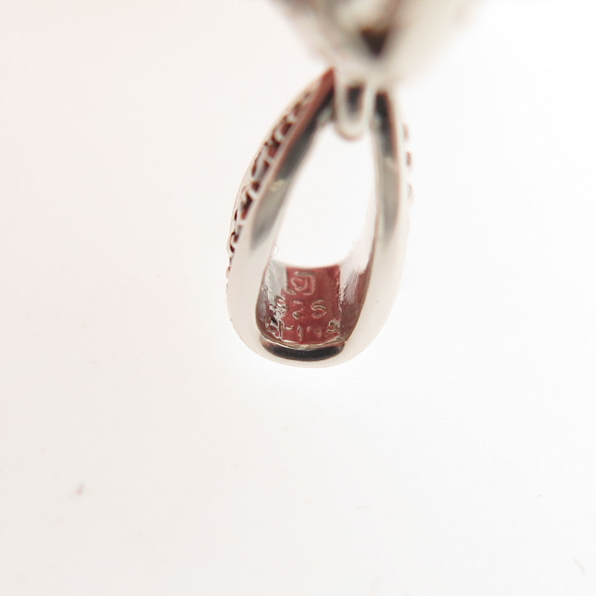 MICHELLE ALBALA 925 Sterling Silver Real Champagne Diamond Smoky Quartz Pendant
