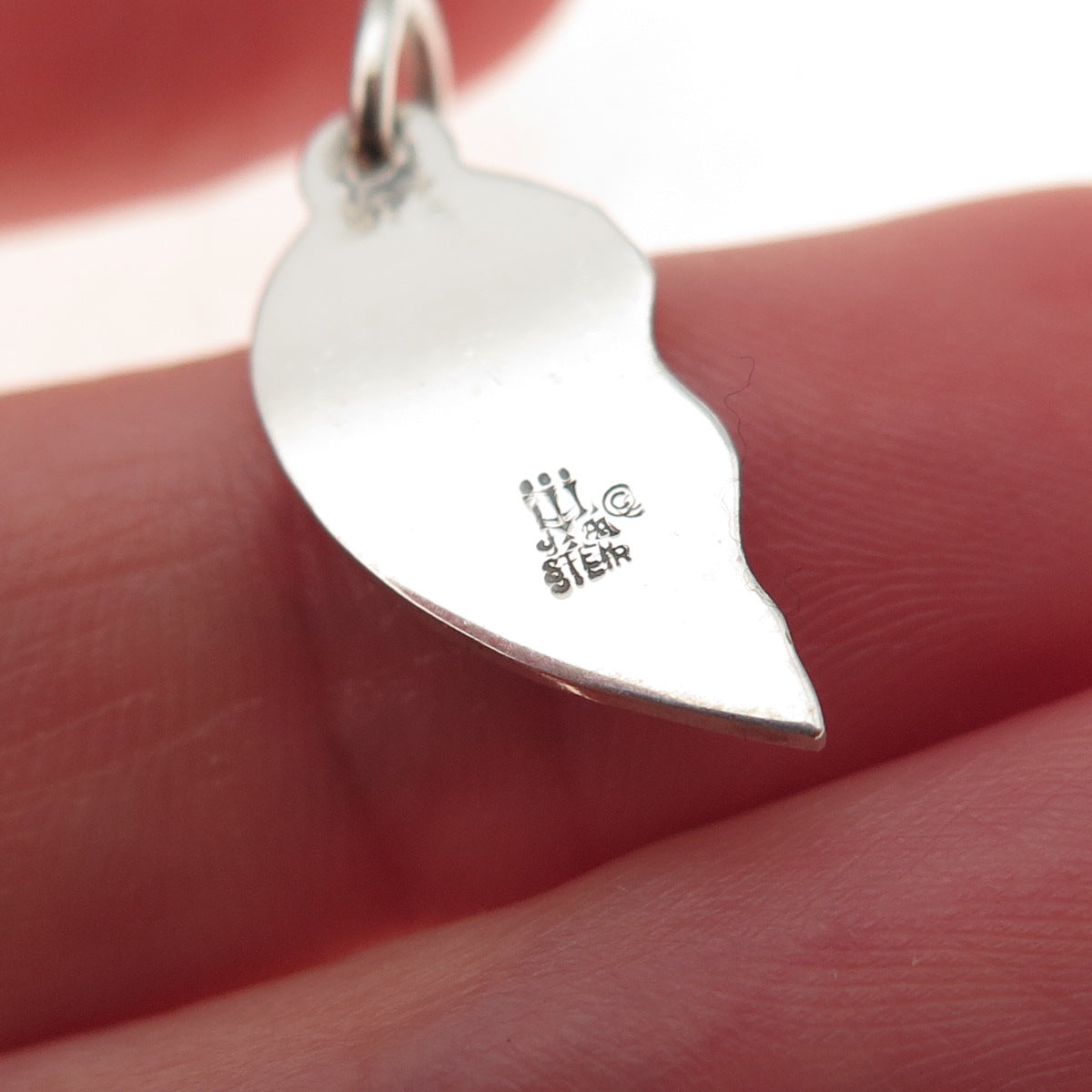 James Avery 925 Sterling Silver Vintage Best Friend Half Heart Charm Pendant