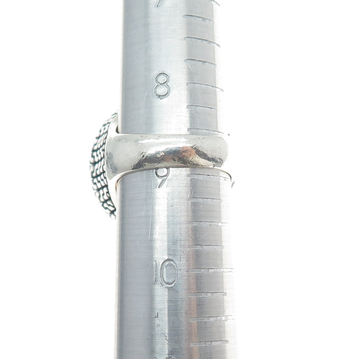 925 Sterling Silver Vintage Real Citrine Statement Oxidized Ring Size 9