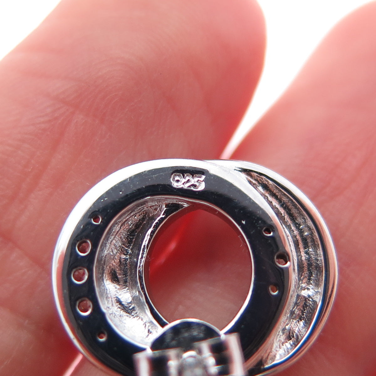 925 Sterling Silver Round-Cut C Z Eternity Earrings