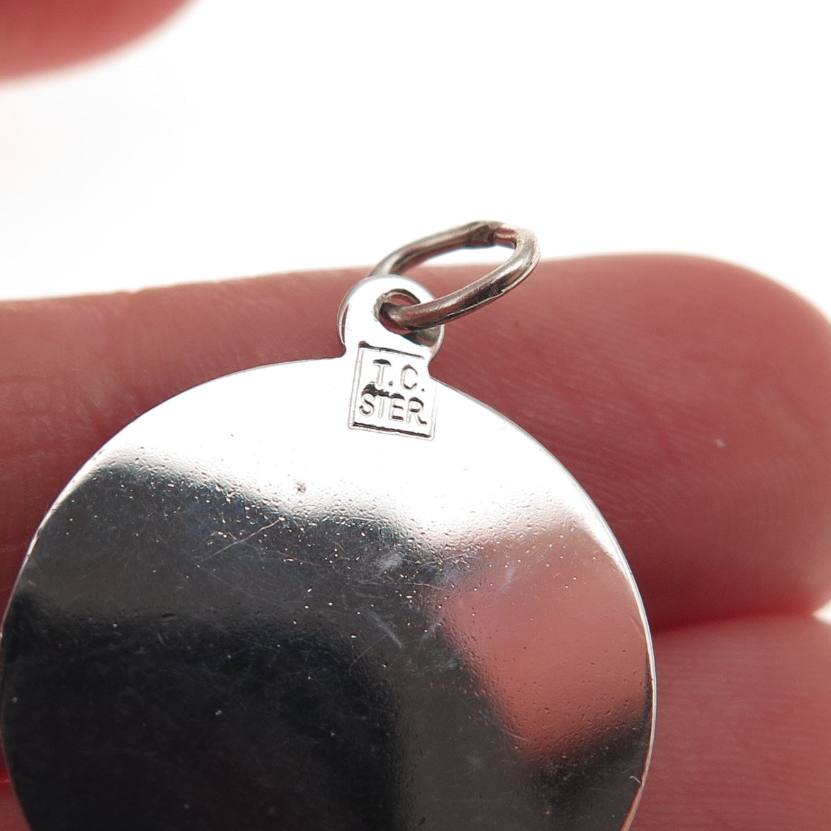 Town & Country 925 Sterling Silver Vintage Rhinestone Sweet 16 Charm Pendant