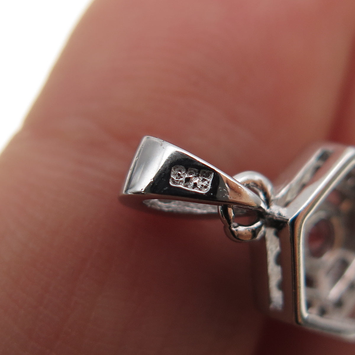 925 Sterling Silver Round-Cut C Z Mini Charm Pendant