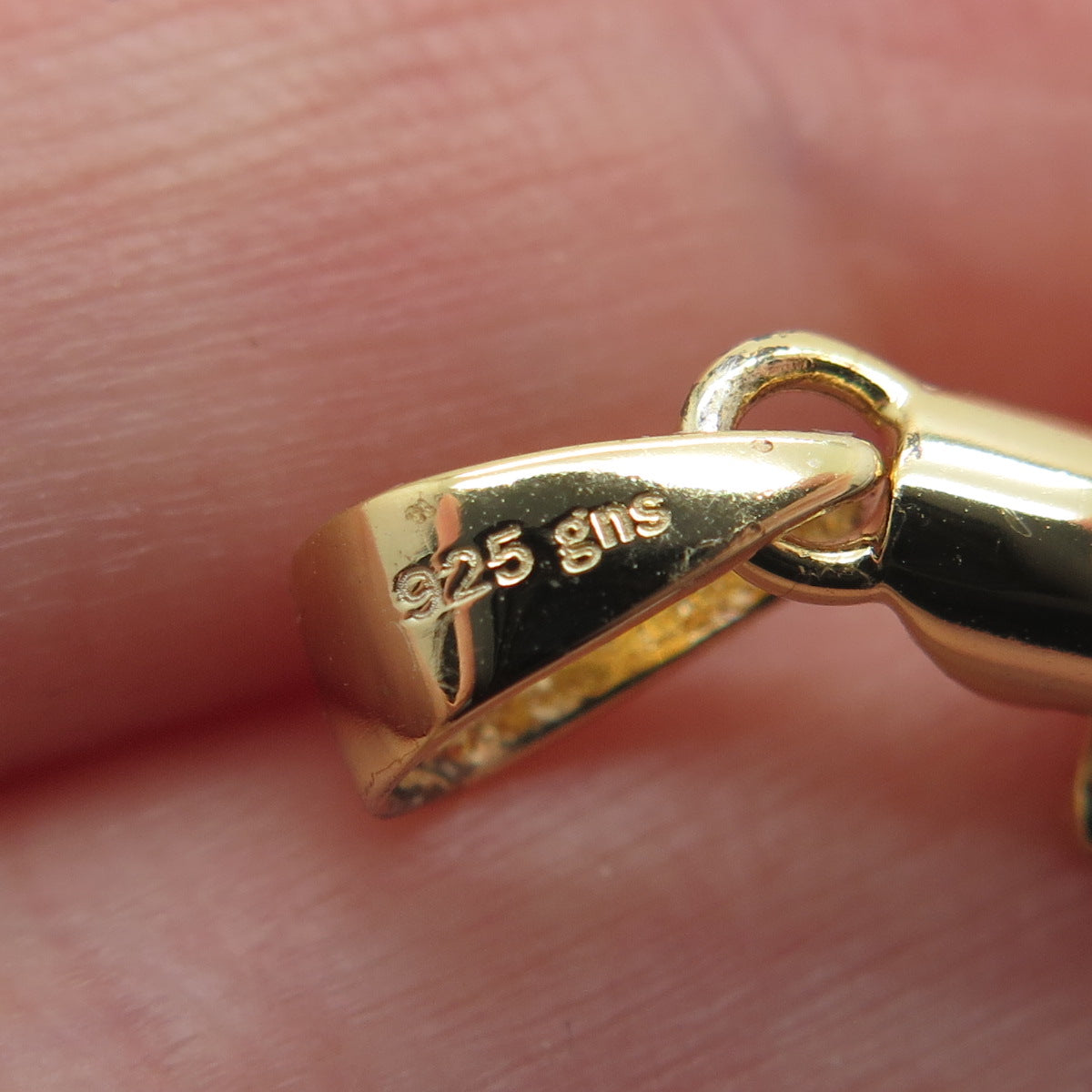 925 Sterling Silver Gold Plated Crucifix Cross Religious Pendant