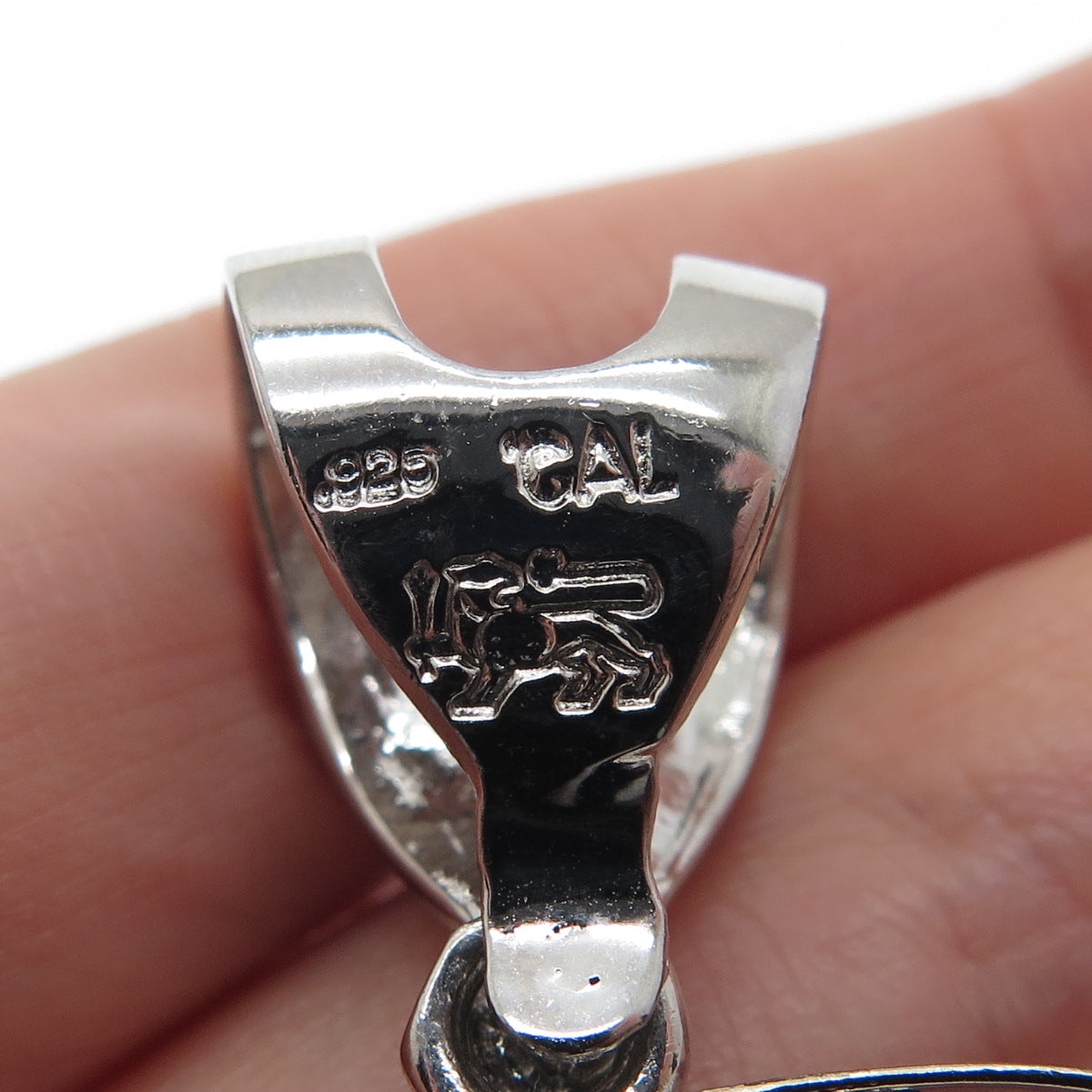925 Sterling Silver St. Mary & Jesus God Bless You Double Sided Pendant