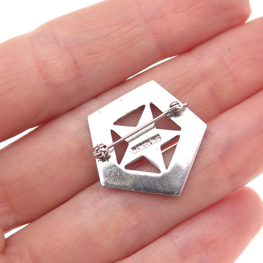 925 Sterling Antique Enamel Masonic Order of Eastern Star Grand Committee Pin