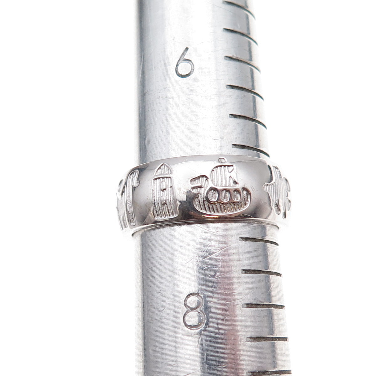 Solvar 925 Sterling Silver History of Ireland Band Ring Size 7.5