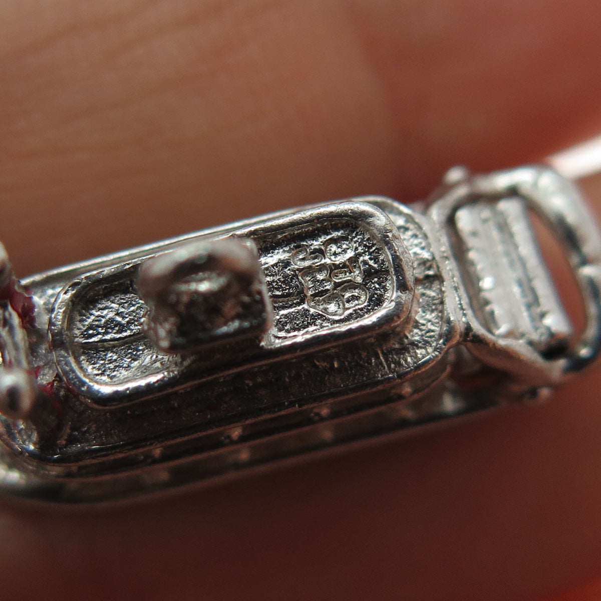J.M. FISHER 925 Sterling Silver Antique Art Deco Steamboat Mini 3D Charm Pendant