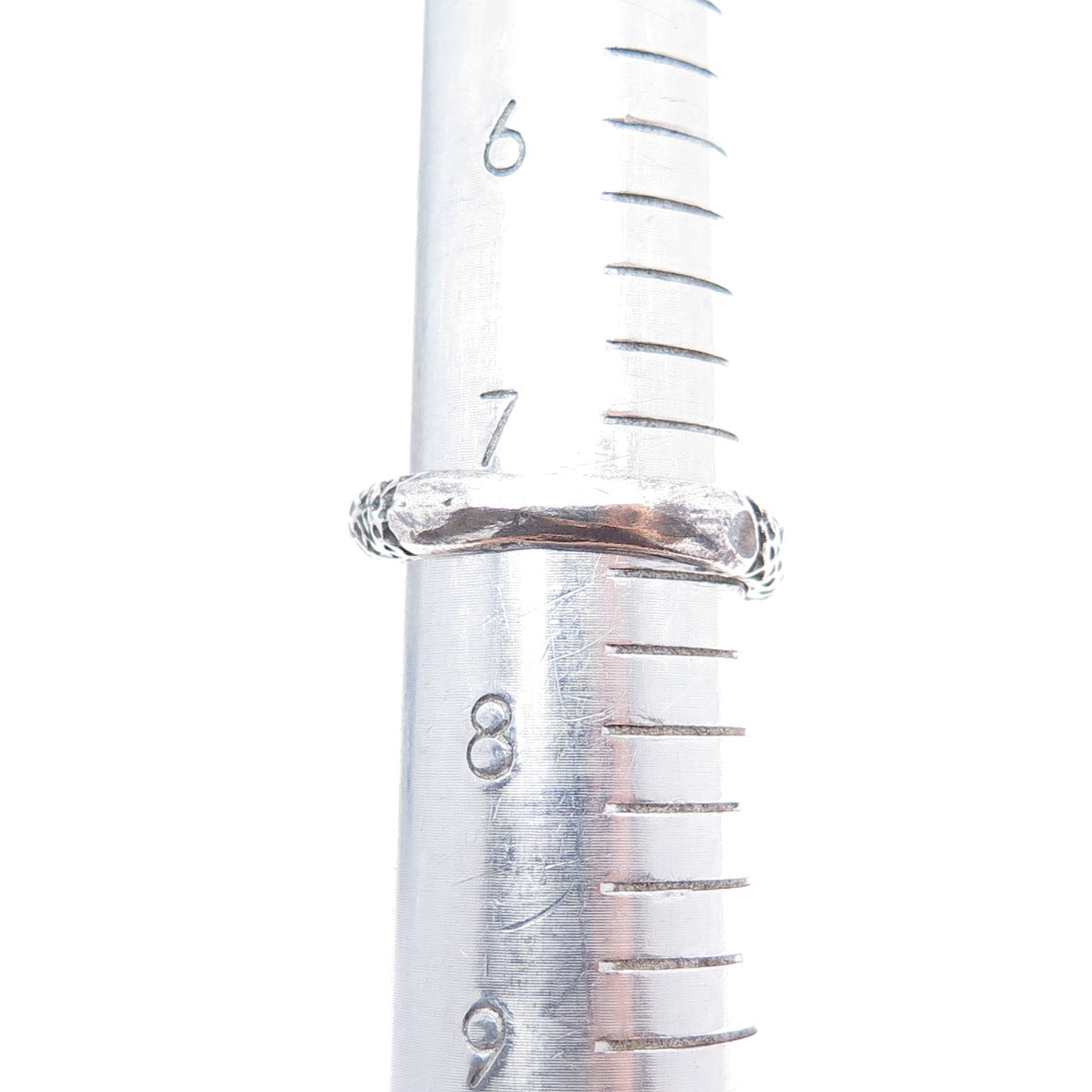 925 Sterling Silver Vintage Cobra Snake Oxidized Ring Size 7.5