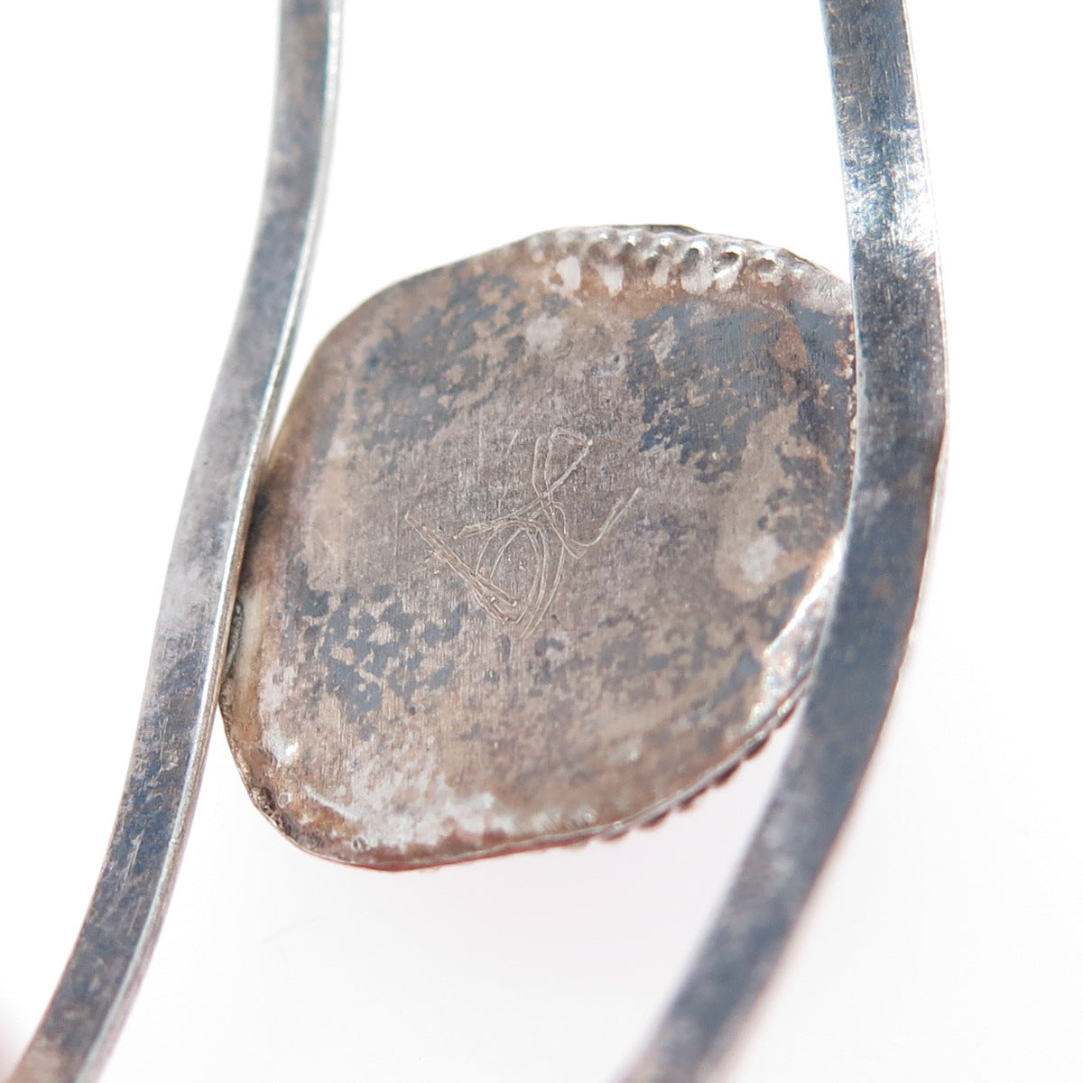 Bobby Cleveland Navajo Old Pawn 925 Sterling Turquoise Adjustable Bracelet 7"