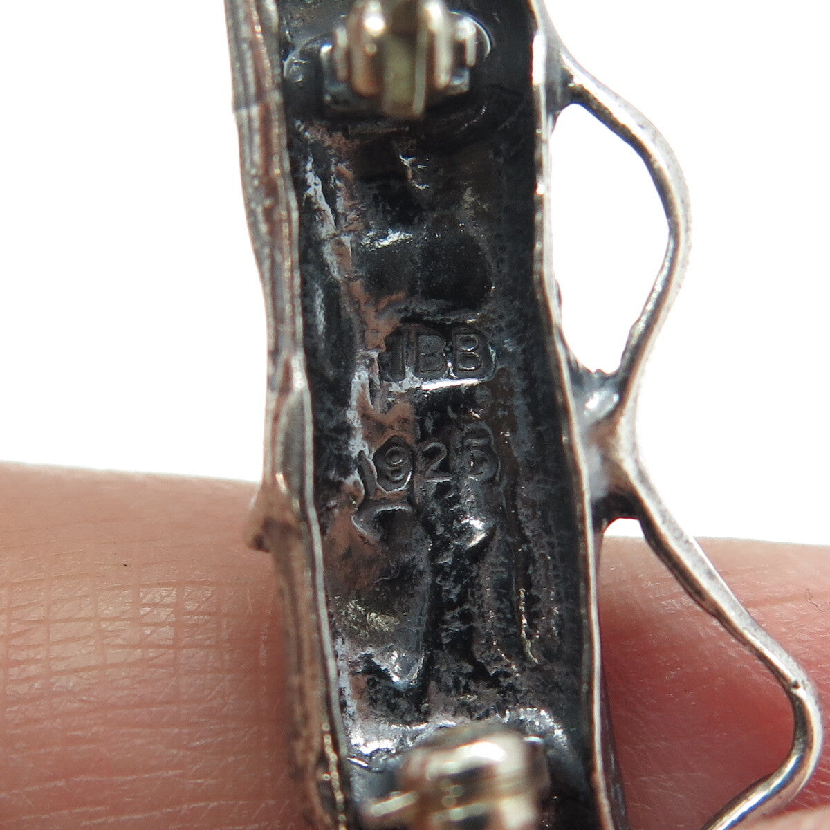 925 Sterling Silver Vintage Golf Club Oxidized Pin Brooch