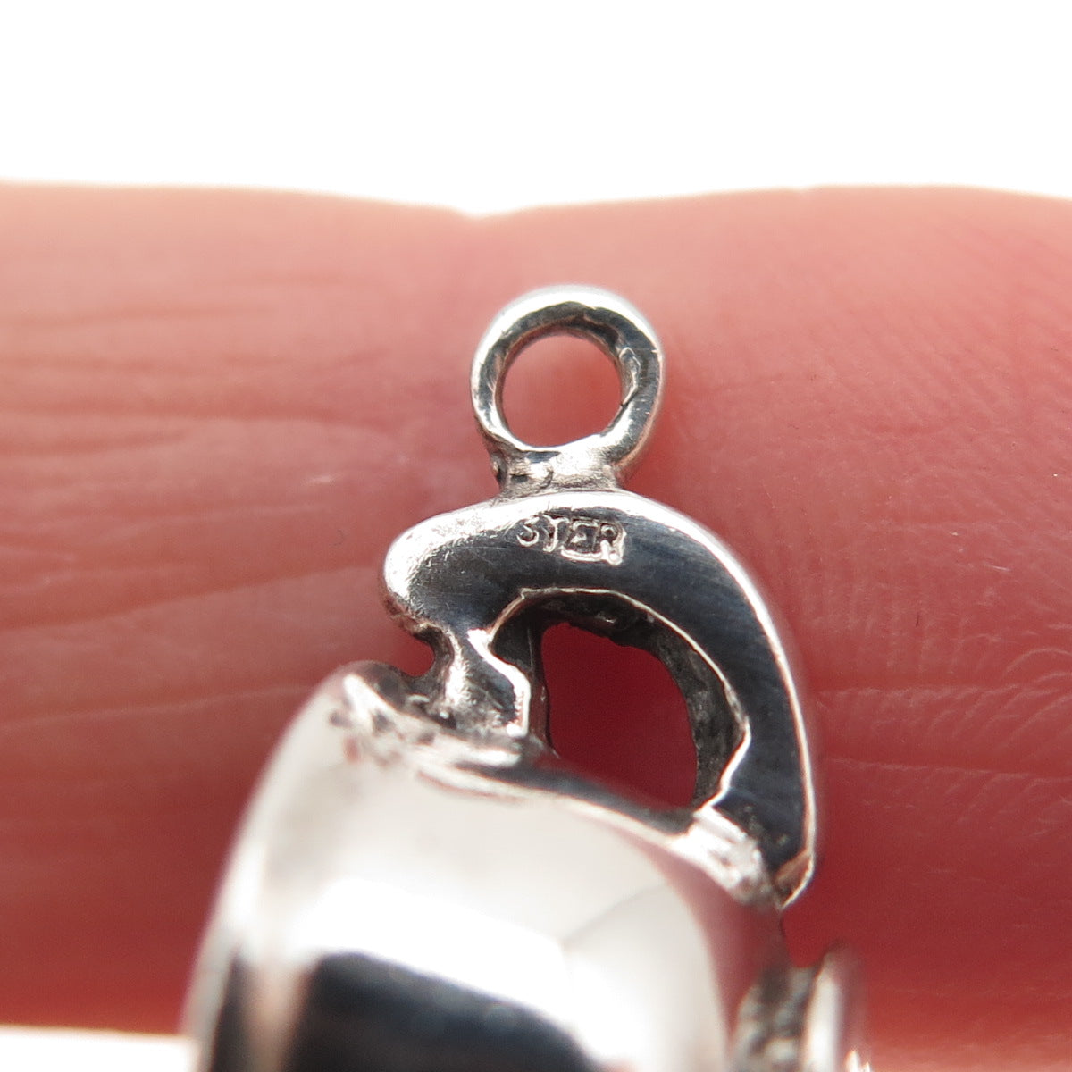 925 Sterling Silver Vintage Teacup Oxidized 3D Mini Charm Pendant