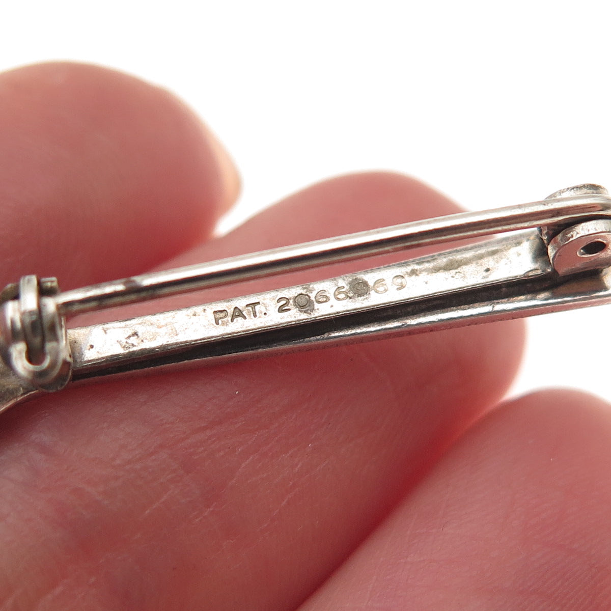Fine Arts 925 Sterling Silver Antique Art Deco Salt & Spices Spoon Pin Brooch