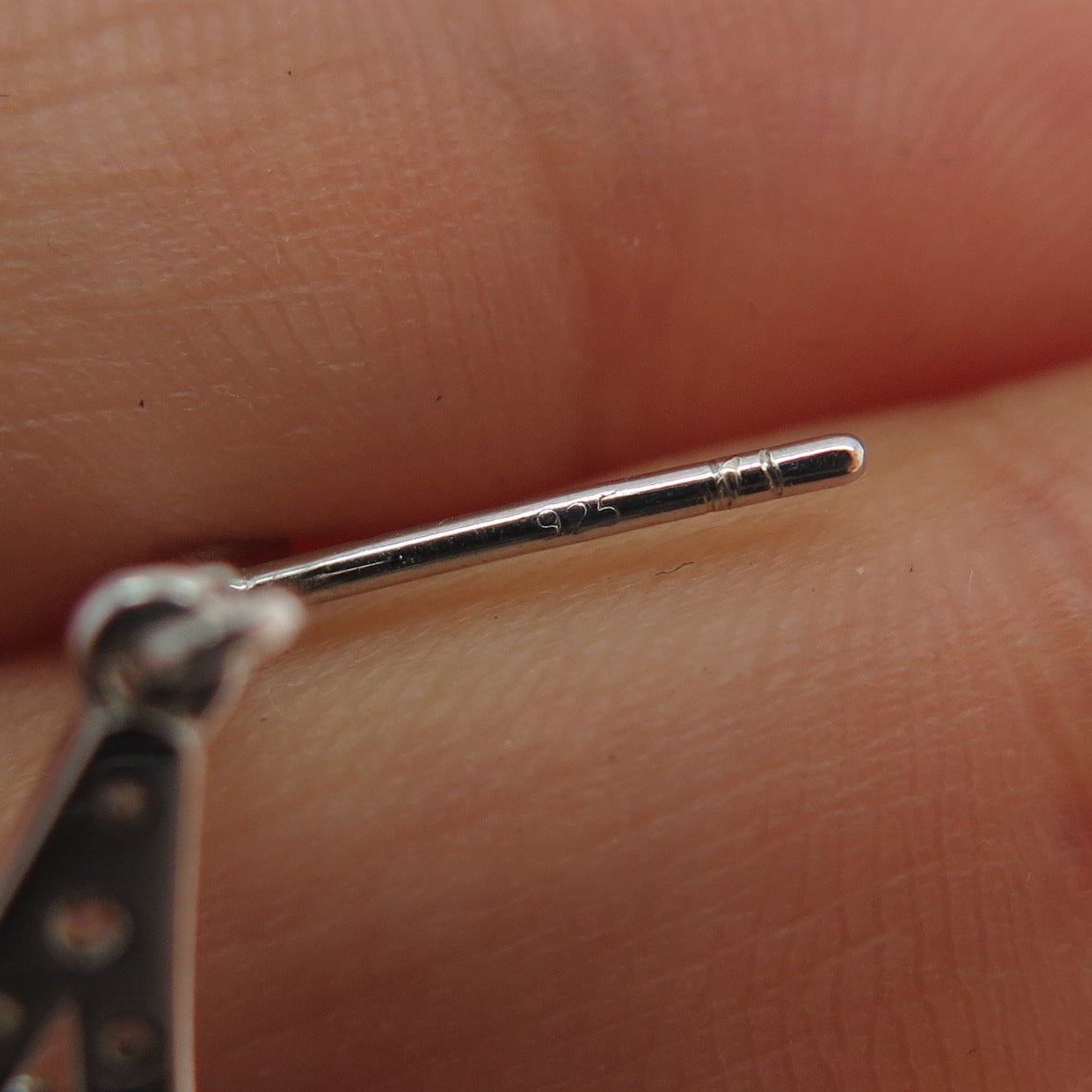 925 Sterling Silver Real Red Garnet & C Z Cluster Teardrop Dangle Earrings