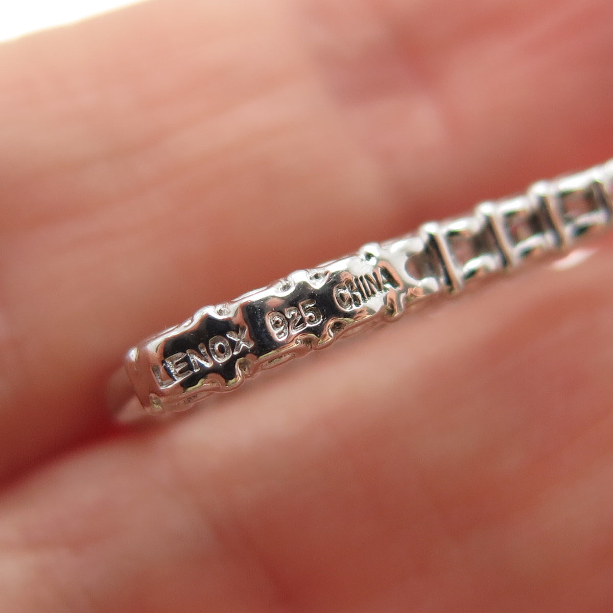 LENOX 925 Sterling Silver Round-Cut C Z In & Out Earrings