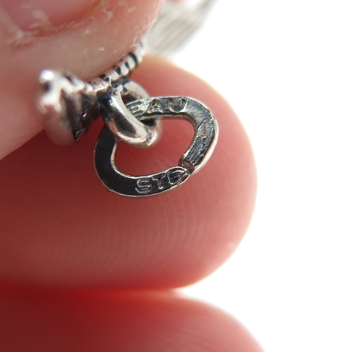 BEAU 925 Sterling Silver Vintage Seagull Oxidized Minimalist 3D Charm Pendant