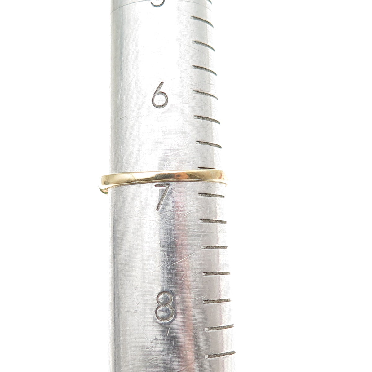 925 Sterling Silver Gold Plated Round-Cut C Z Ring Size 6.75