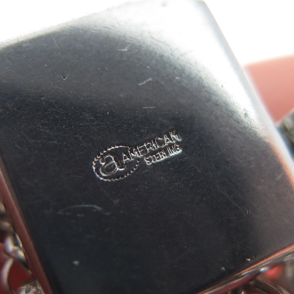 AMERICAN 925 Sterling Silver Antique Twisted Rope & Bismark Link Bracelet 6.75"