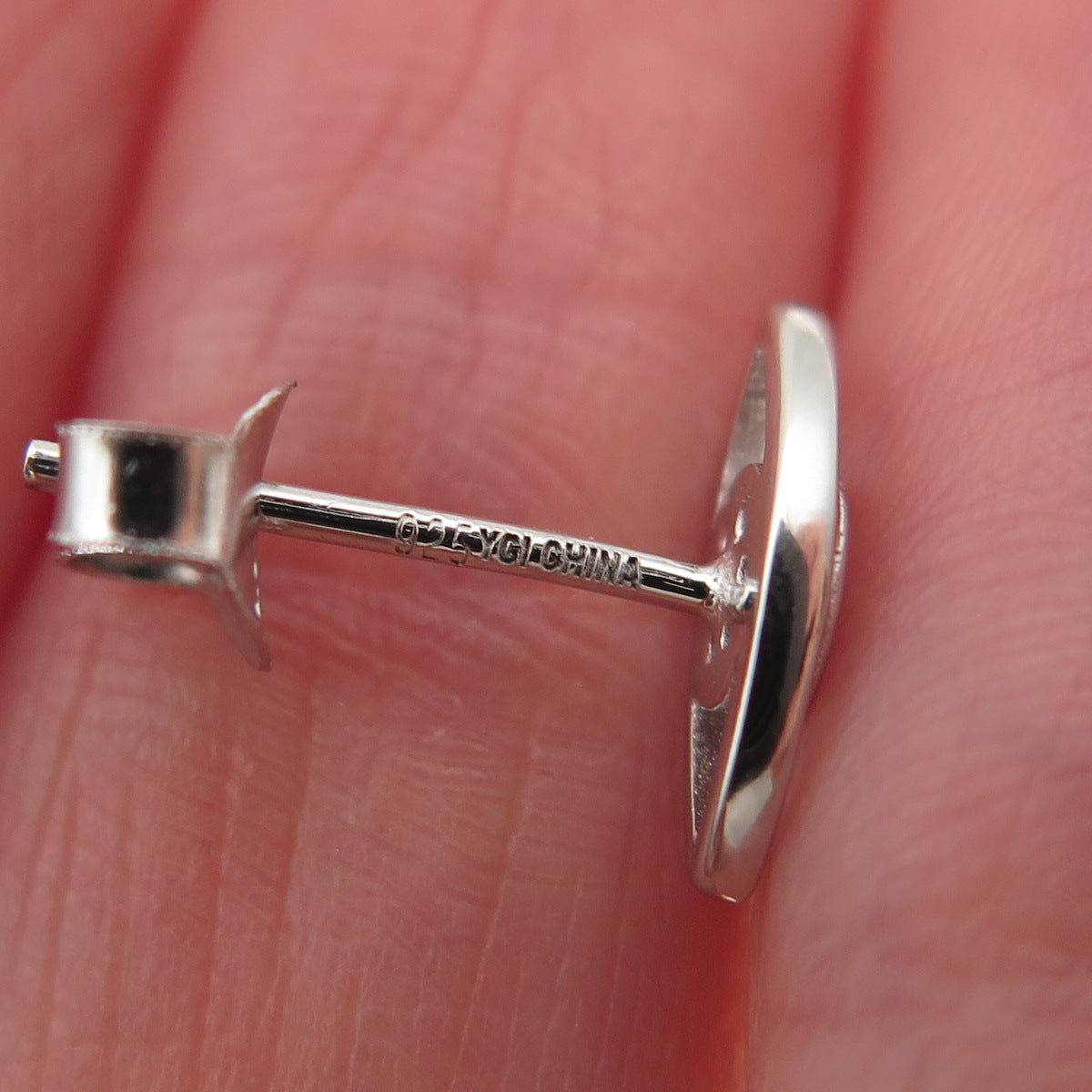 925 Sterling Silver Round-Cut C Z Evil's Eye Stud Earrings