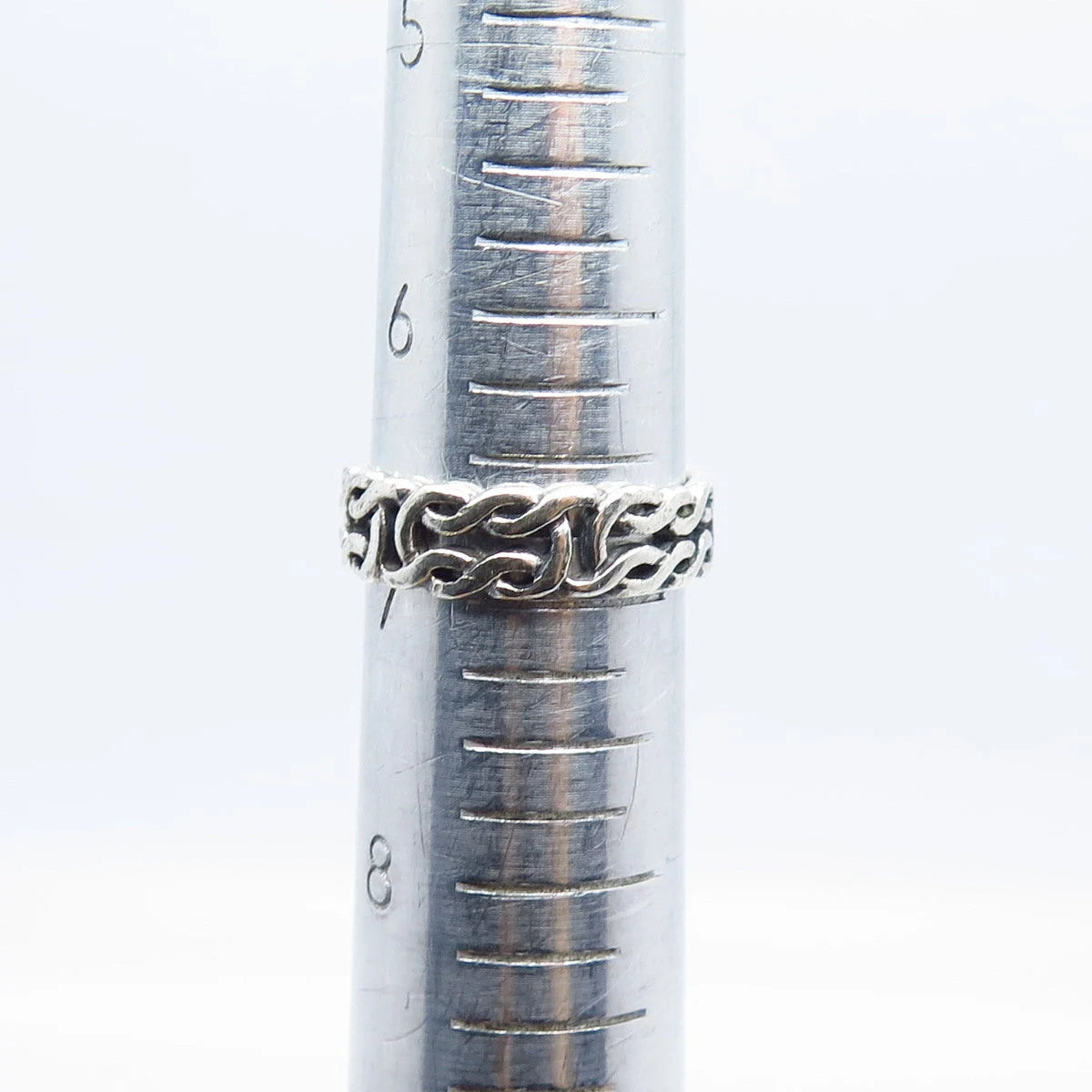 925 Sterling Silver Vintage Peter Stone Celtic Band Ring Size 7