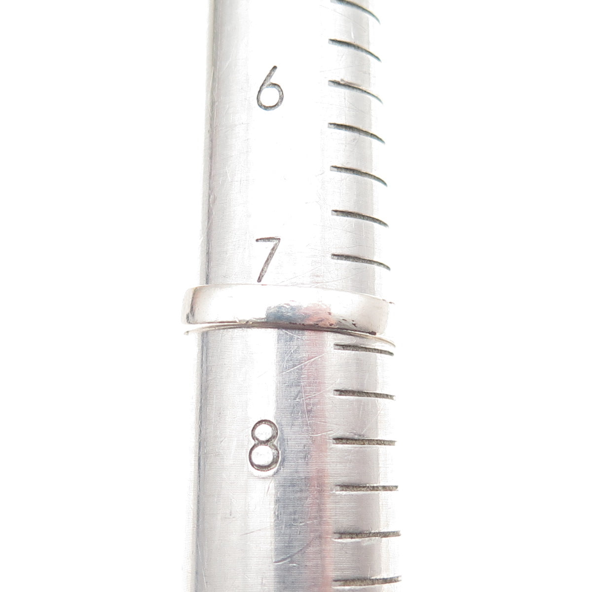 925 Sterling Silver Vintage Real Sapphire Modernist Ring Size 7.5