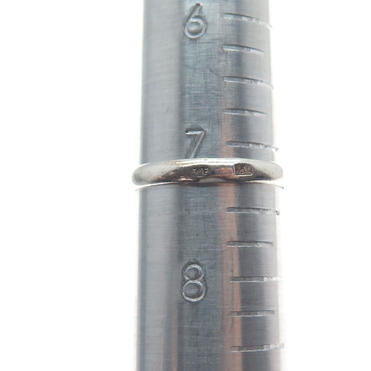 EWA 925 Sterling Silver Vintage Poland Modernist Bar Statement Ring Size 7.25