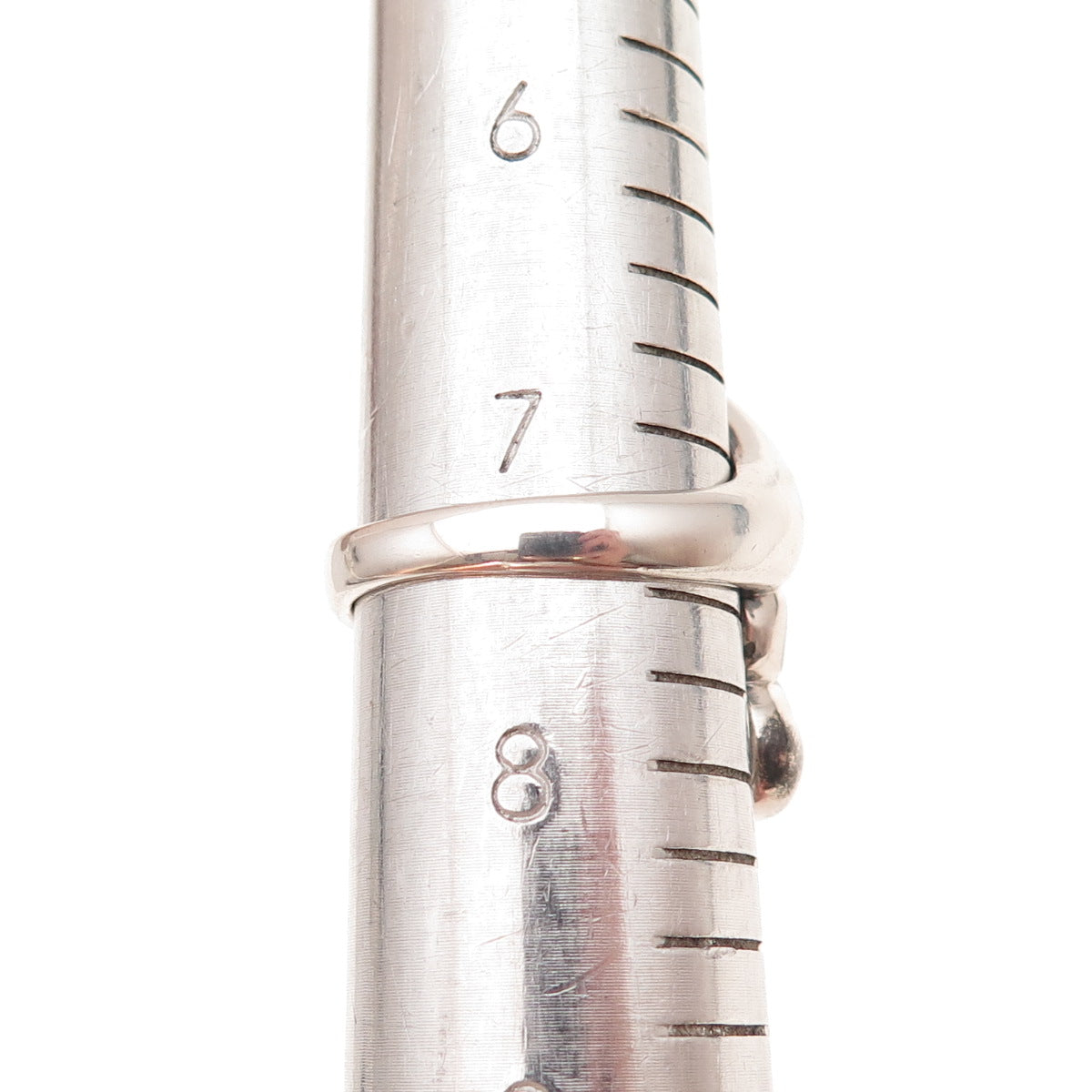 925 Sterling Silver Vintage Modernist Oxidized Ring Size 7.5