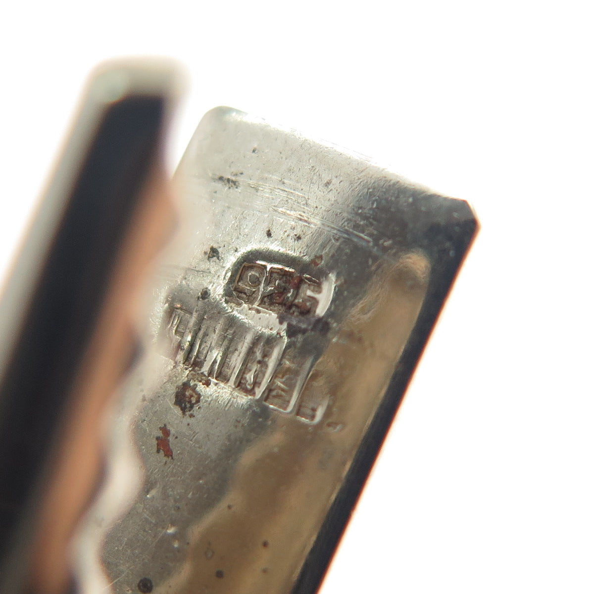 925 Sterling Silver 3-Tone Vintage Mexico Modernist Tie Clip