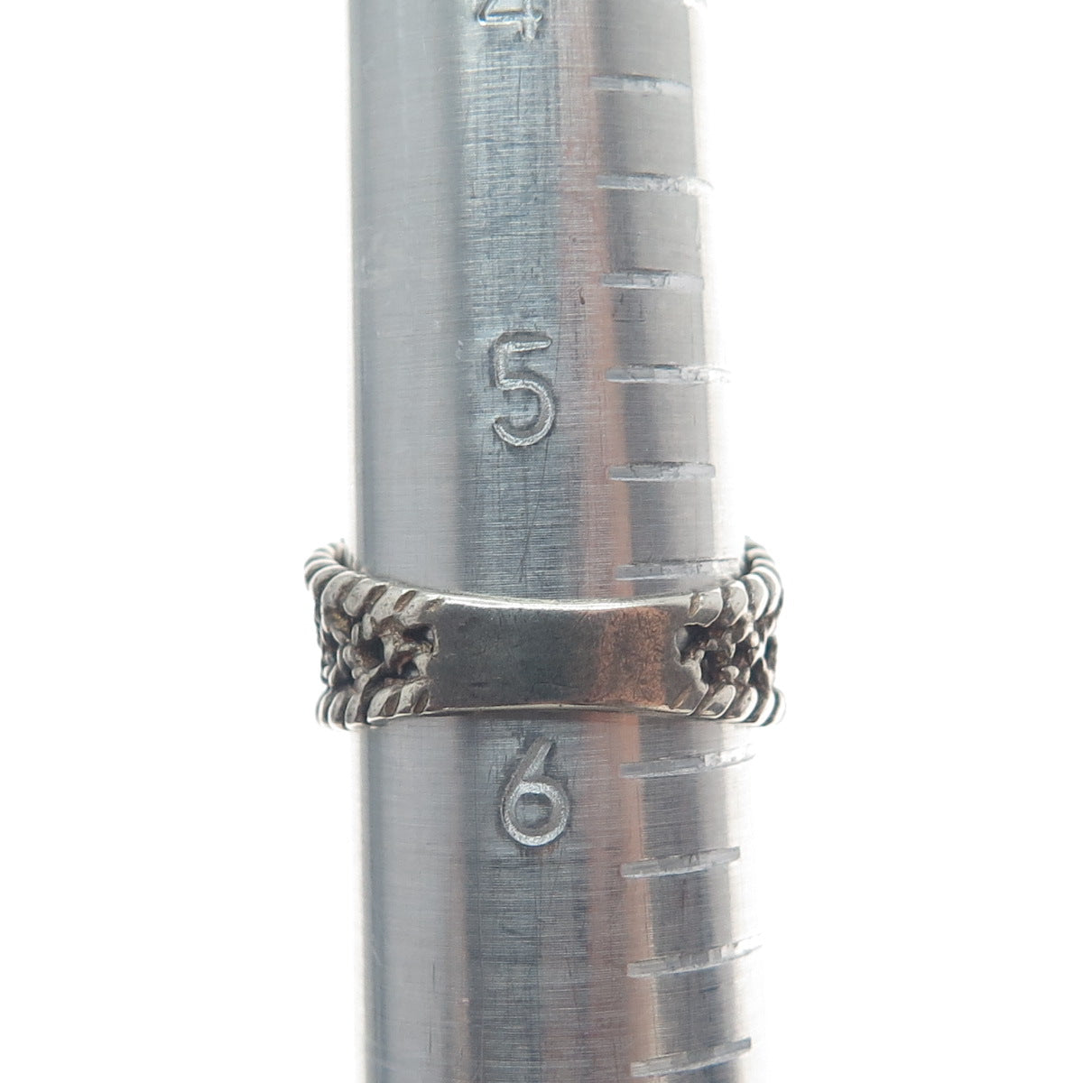 CHATEAU D'ARGENT Sterling Silver Vintage Real Blue Topaz Oxidized Ring Size 5.75