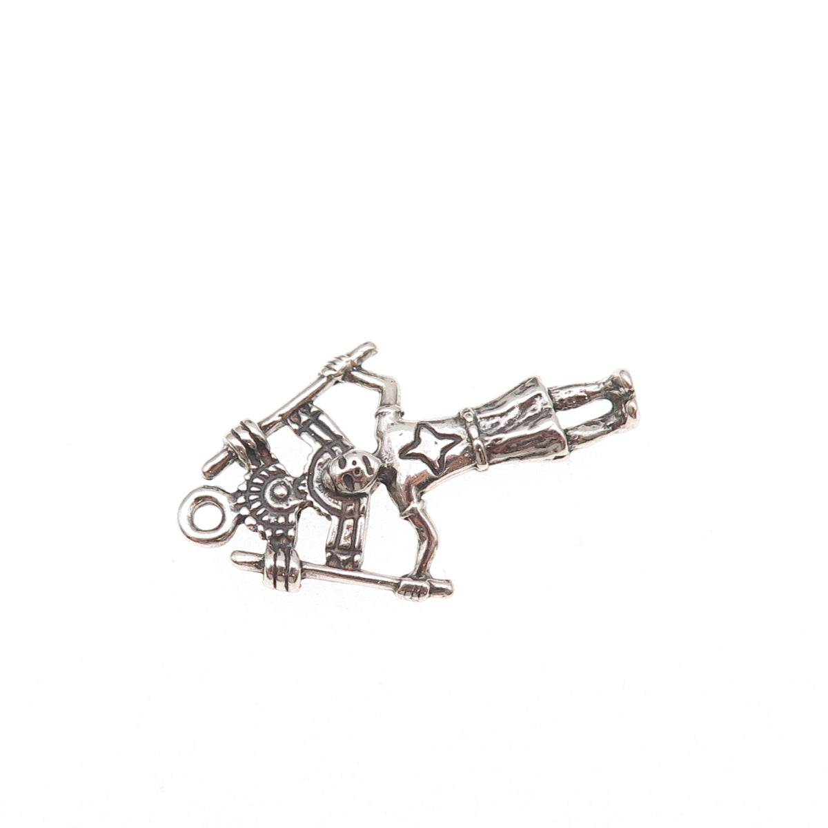 Old Pawn 925 Sterling Silver Vintage Southwestern Kachina Doll Charm Pendant