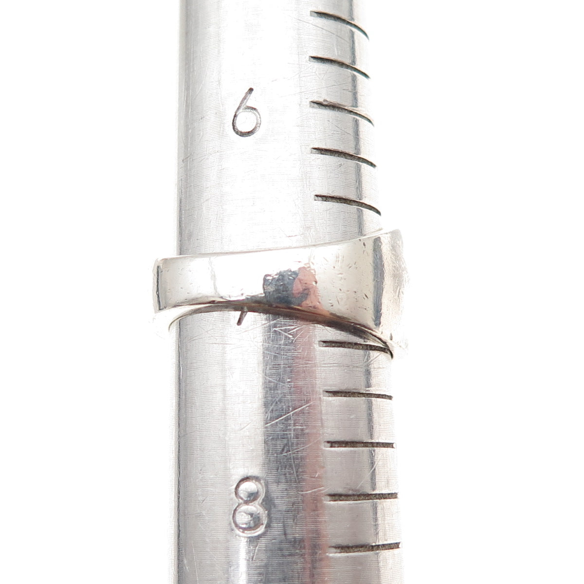 925 Sterling Silver Vintage Mexico Modernist Twist Oxidized Ring Size 7.25