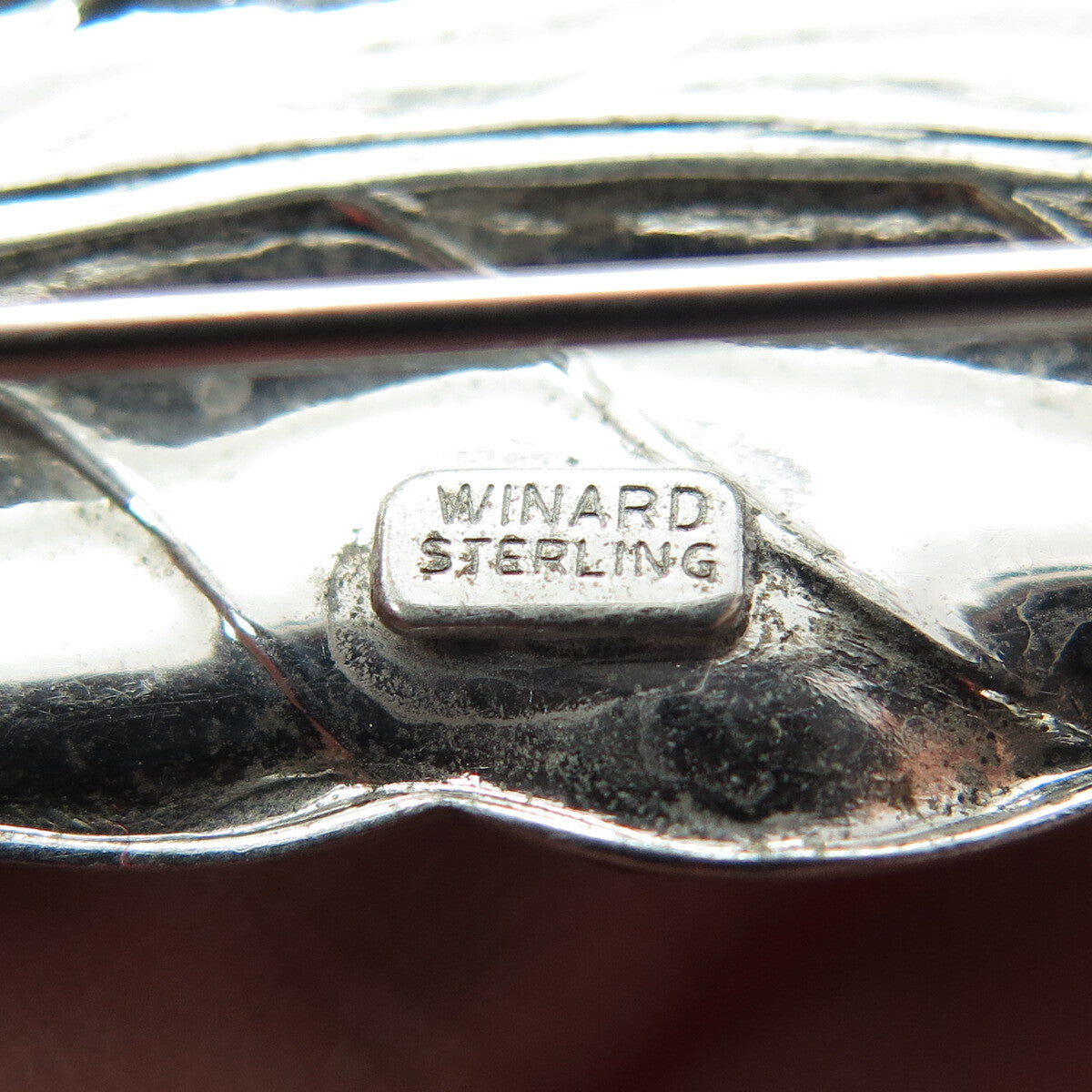 WINARD 925 Sterling Silver Antique Art Deco Leaf Pin Brooch