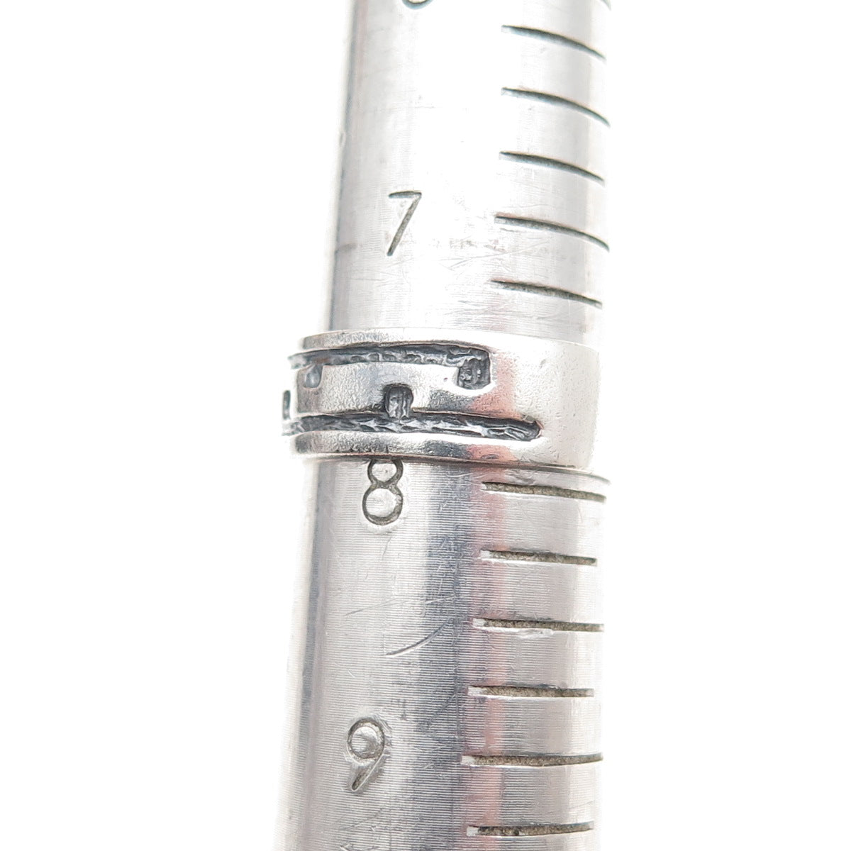 925 Sterling Silver Vintage Zig Zag Oxidized Band Ring Size 8