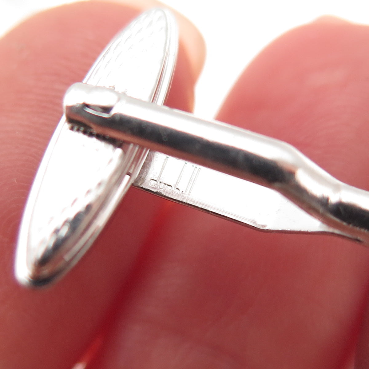 Dunhill 925 Sterling Silver 2-Tone Vintage Round Cufflinks
