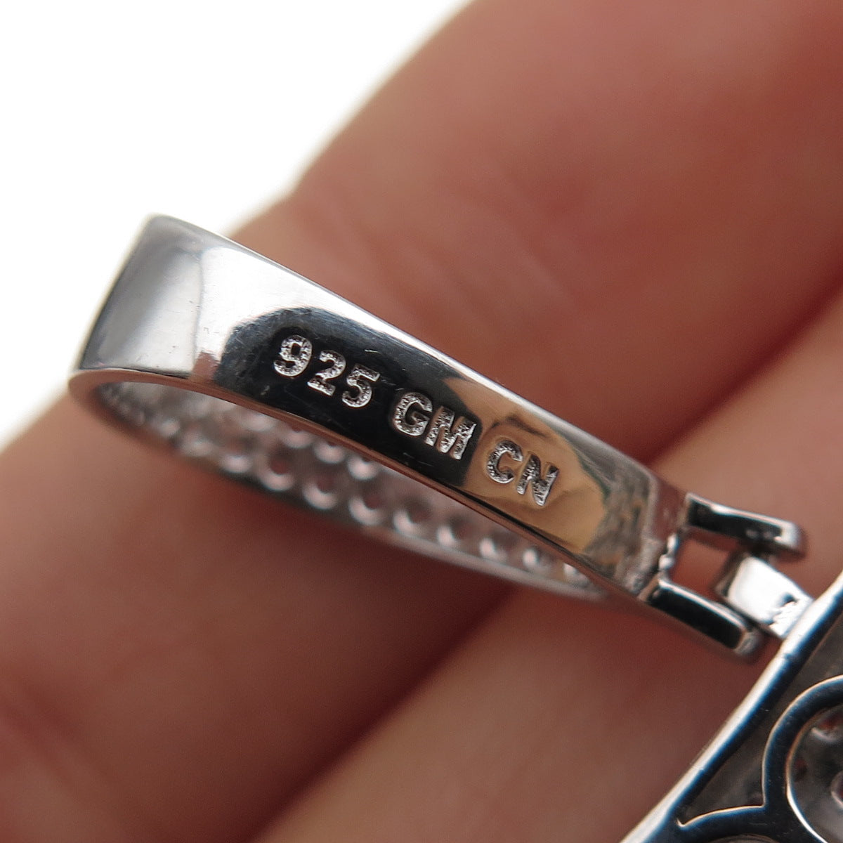 925 Sterling Silver Round & Emerald-Cut C Z Black Lives Matter Pendant