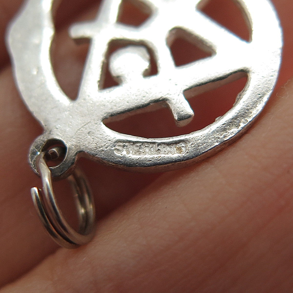 925 Sterling Silver Vintage Ancient Order Of Druids Charm Pendant