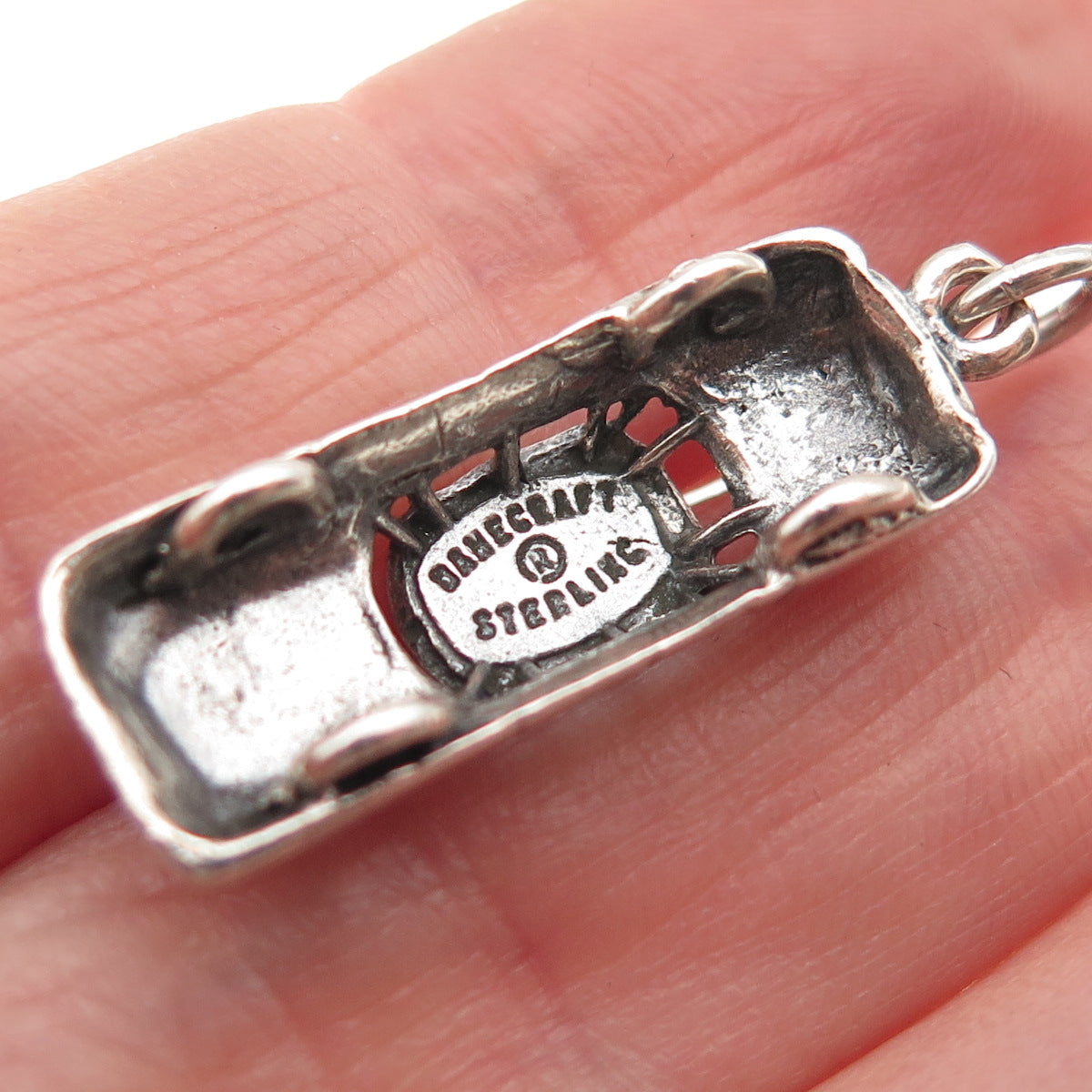 DANECRAFT 925 Sterling Silver Vintage Classic Car Oxidized 3D Charm Pendant