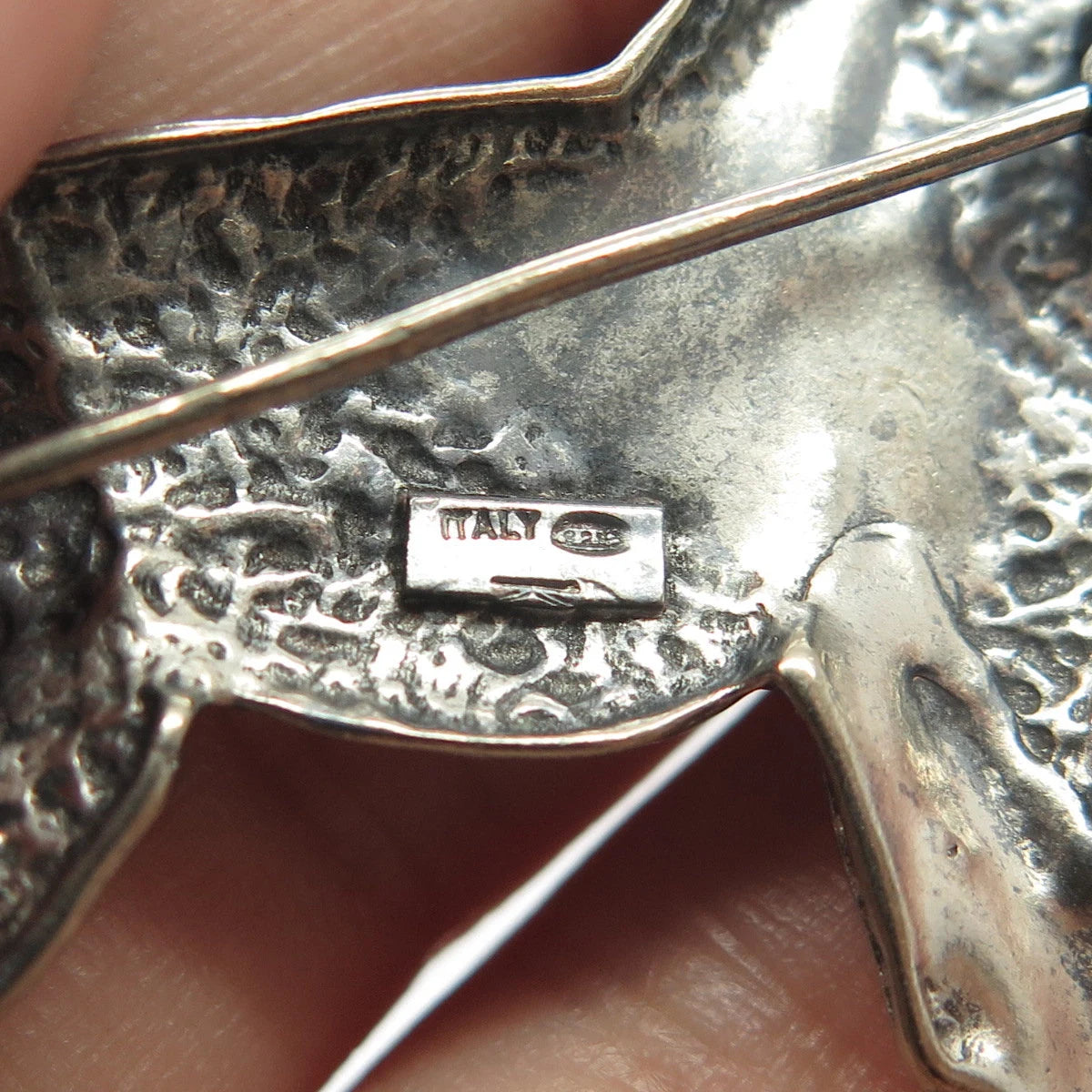 925 Sterling Silver Vintage Italy C Z Lion / Leo Zodiac Sign Pin Brooch