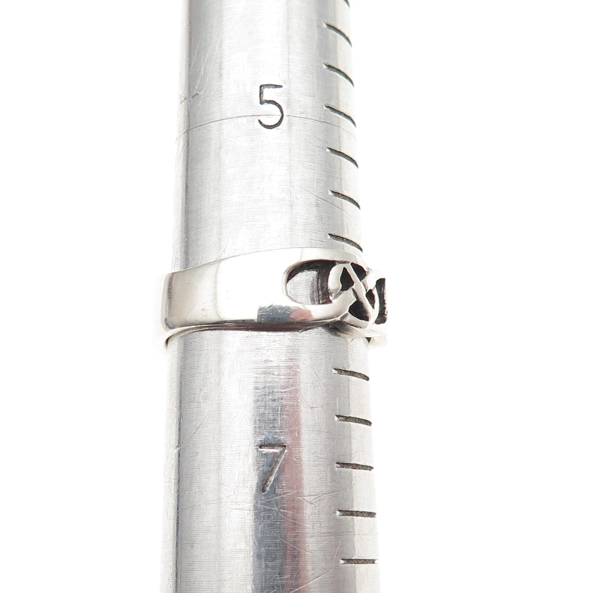 925 Sterling Silver Vintage Celtic Knot Oxidized Band Ring Size 6.25