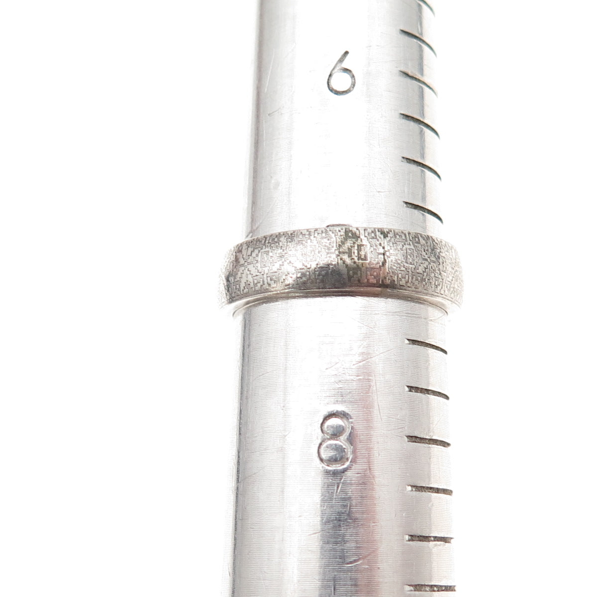 Merica 925 Sterling Silver Vintage Textured Oxidized Band Ring Size 7.25