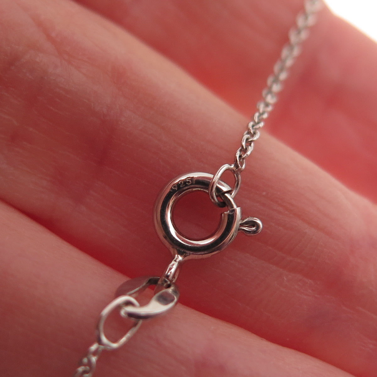 925 Sterling Silver Real Pearl Ornate Heart Cable Chain Necklace 18"
