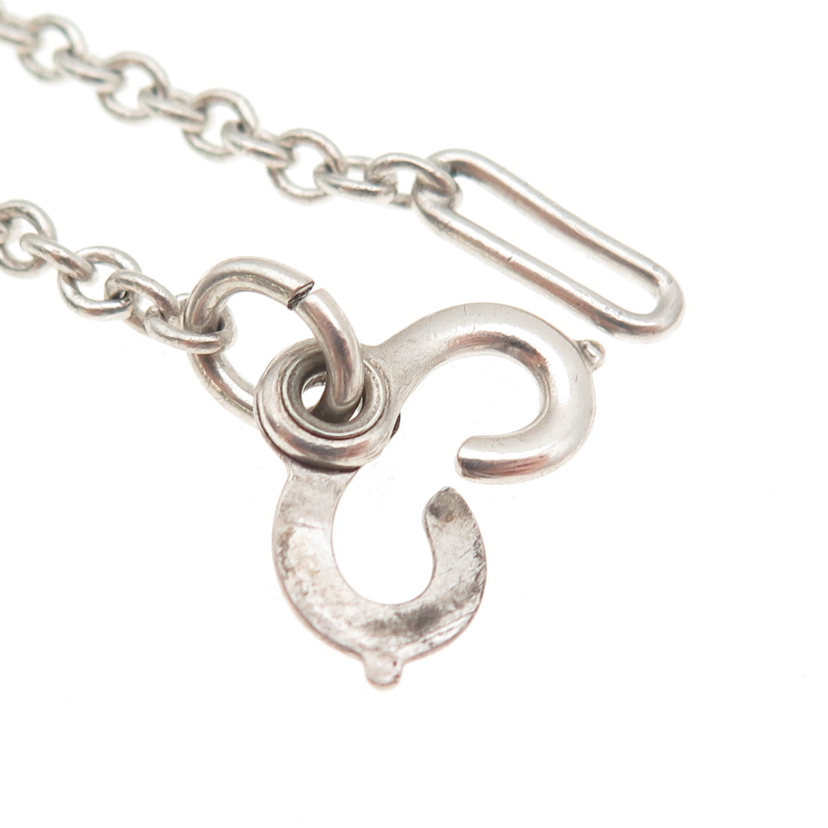 925 Sterling Silver Vintage Bracelet / Necklace Cable Chain Extension 4"