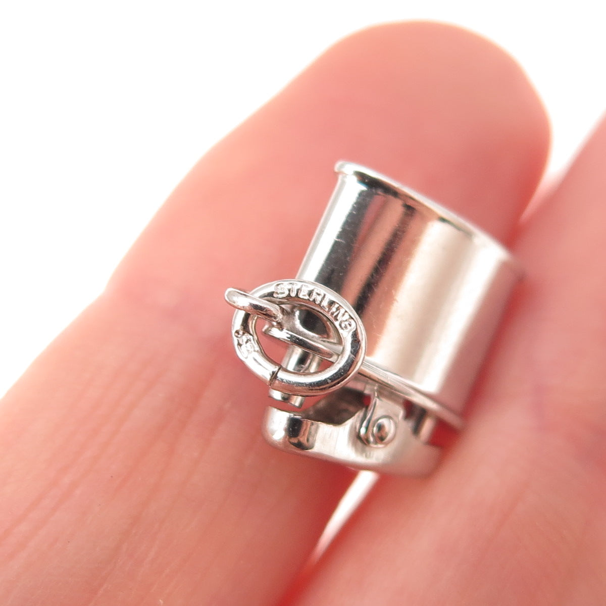 Art's Elegance Sterling Silver Antique Art Deco Cigarette Lighter Charm Pendant