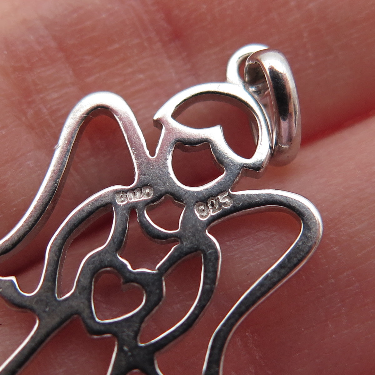 925 Sterling Silver Guardian Angel Charm Pendant