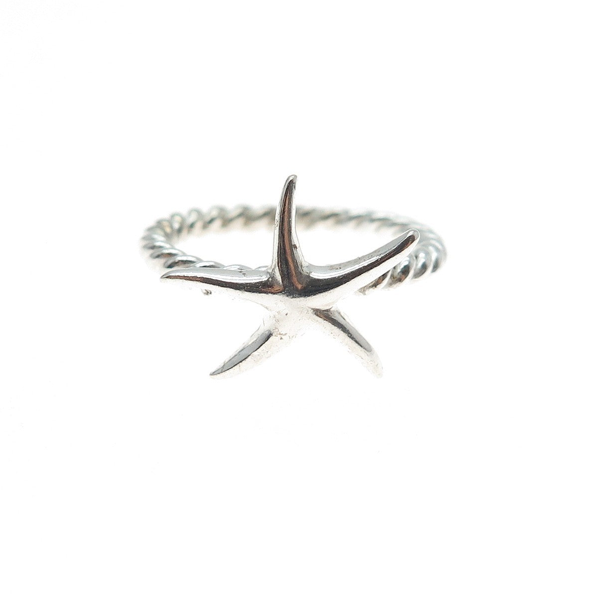 925 Sterling Silver Vintage Starfish Ring Size 5.5
