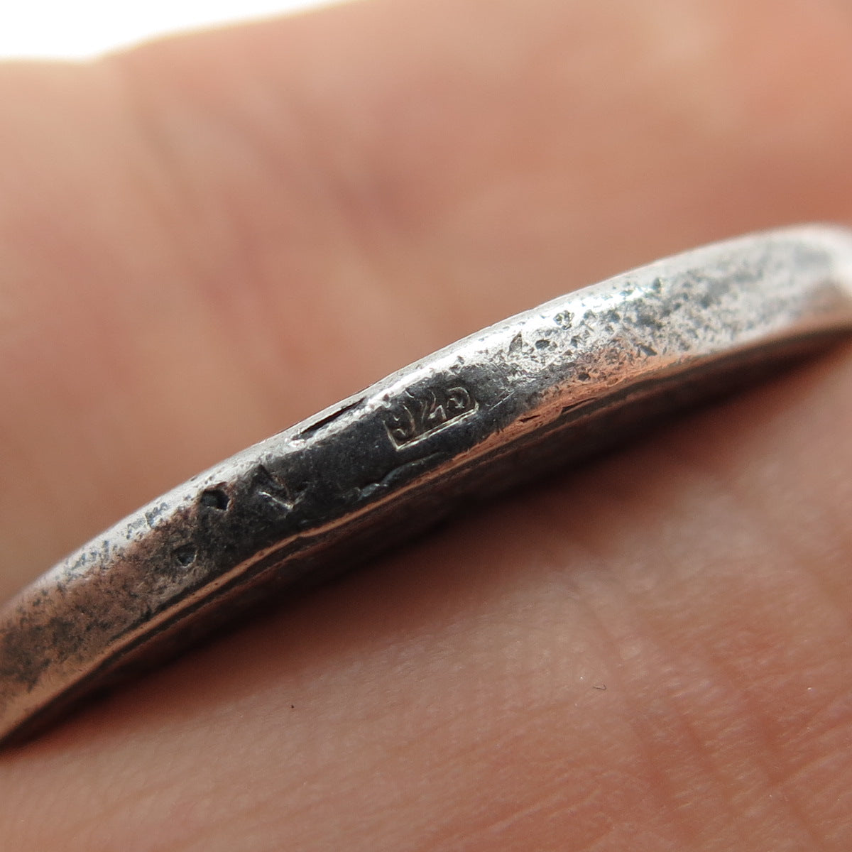 ALEN OLI 925 Sterling Silver Vintage Viking Snake Amulet Oxidized Pendant