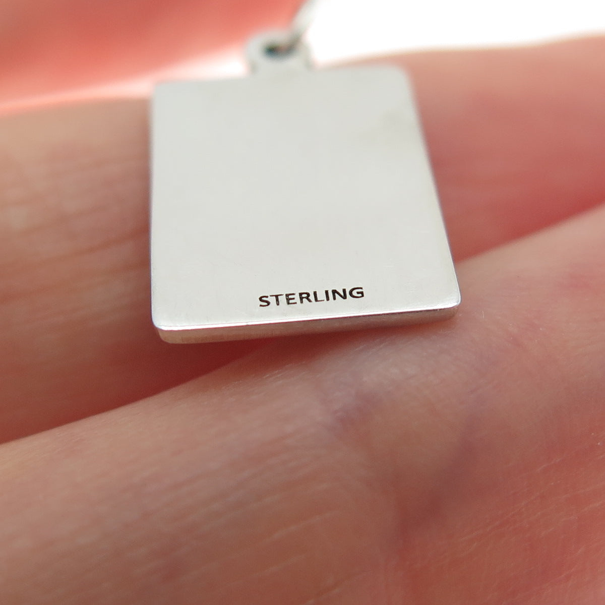 925 Sterling Silver Enamel The Last Thing On My Mind Minimalist Charm Pendant