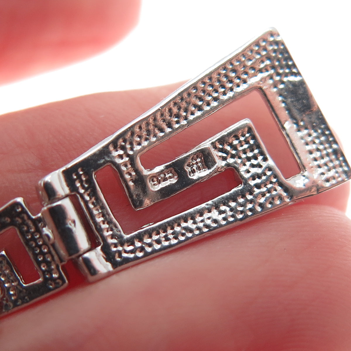 RII by Atmo Nageena 925 Sterling Silver Greek Maze Dangle Earrings