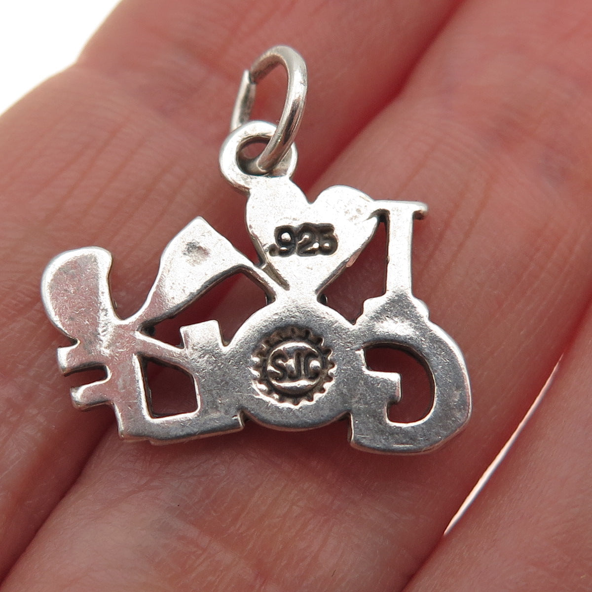 Sundancer 925 Sterling Silver Vintage I Love Golf Mini Charm Pendant